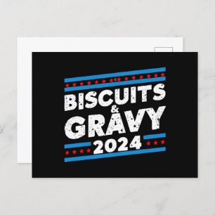 Biscuits and Gravy 2024 Presidential Election Postcard