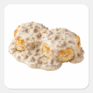 Biscuits and Gravy Breakfast Square Sticker