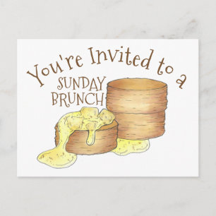 Biscuits and Gravy Brunch Breakfast Invitation Postcard