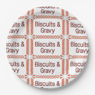 Biscuits and Gravy Paper Plate