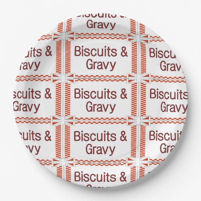 Biscuits and Gravy Paper Plate (Front)