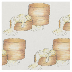 Biscuits and Sausage Gravy Southern Breakfast Food Fabric