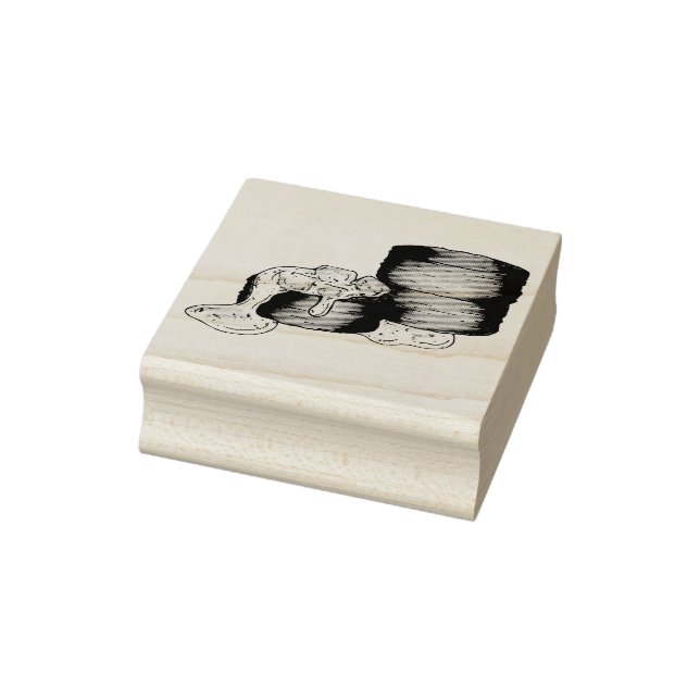 Biscuits and Sausage Gravy Southern Breakfast Food Rubber Stamp (Stamp)