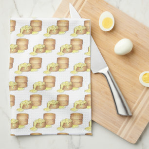 Biscuits and Sausage Gravy Southern Breakfast Food Tea Towel