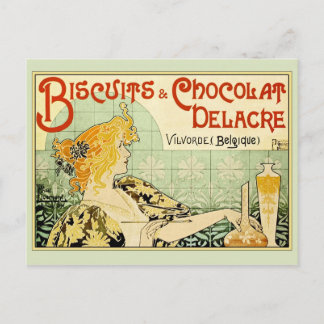 Biscuits & Chocolat Delacre (Sage) Postcard