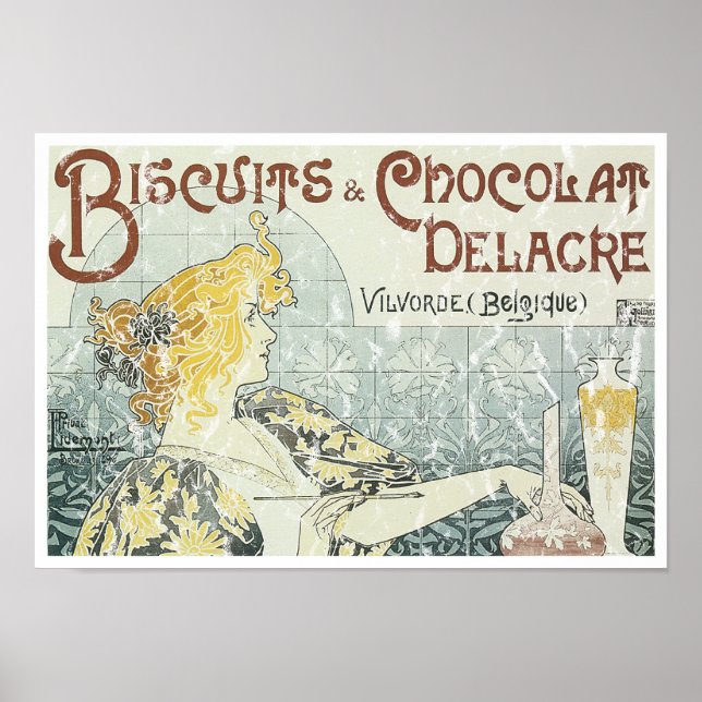 Biscuits & Chocolate Delacre - distressed Poster (Front)