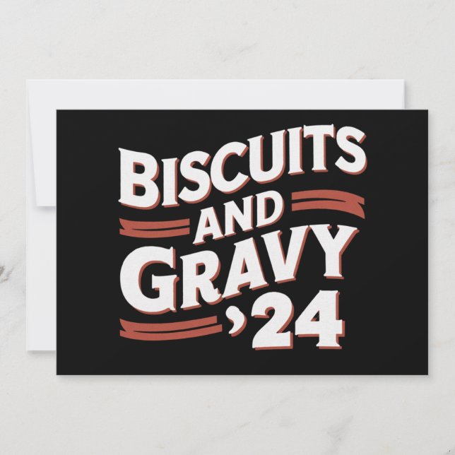 Biscuits Gravy 2024 Presidential Election Food  Invitation (Front)