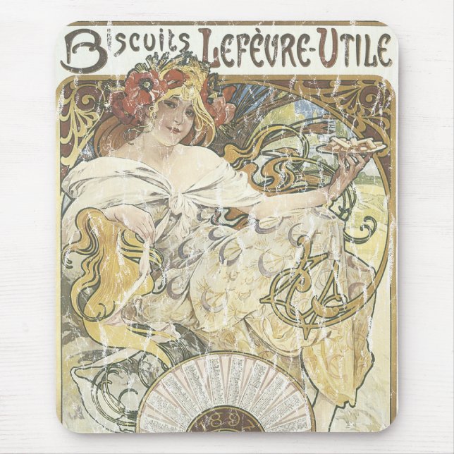 Biscuits Lefeure-Utile - distressed Mouse Pad (Front)