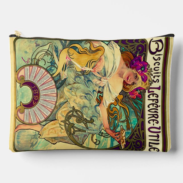 Biscuits Lefevre-Utile by Alphonse Mucha (1896) Accessory Pouch (Front)
