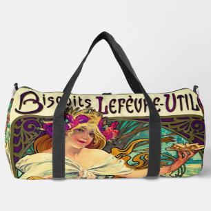 Biscuits Lefevre-Utile by Alphonse Mucha (1896) Duffle Bag