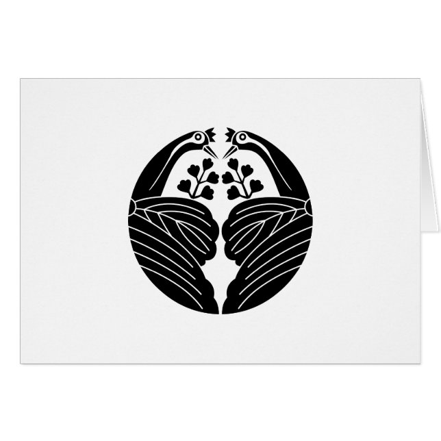 Bisected crane-shaped paulownias (Front Horizontal)