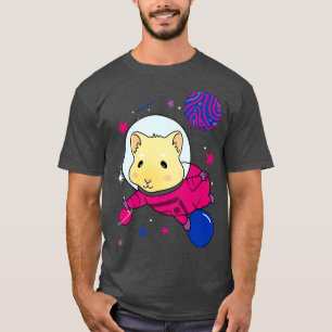 Biseual Pride Guinea Pig In Space Biseual T-Shirt