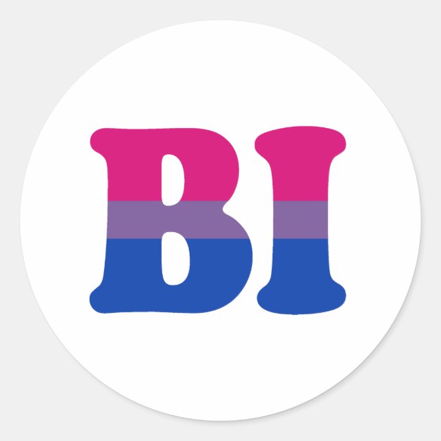 BISEXUAL 1 CLASSIC ROUND STICKER (Front)