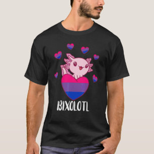 Bisexual Axolotl Heart Bisexuality Bi Bisexual Fla T-Shirt