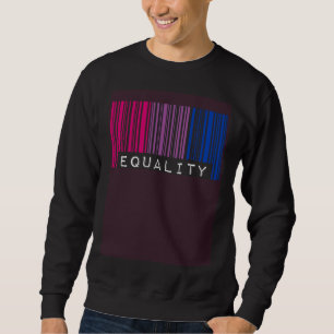 Bisexual Barcode Pride Equality Queer Aesthetic LG Sweatshirt