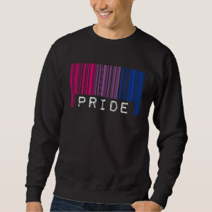 Bisexual Barcode Pride Month Queer Aesthetic LGBTQ Sweatshirt