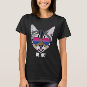 Bisexual Be You Bi Pride Cat T-Shirt