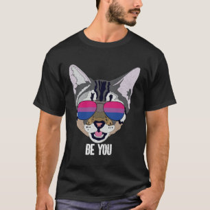 Bisexual Be You Bi Pride Cat T-Shirt