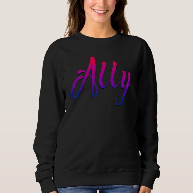 Bisexual Bi Pride Flag Ally Sweatshirt (Front)