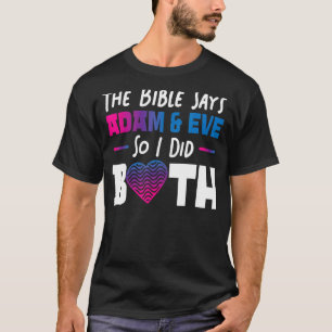 Bisexual Bi Pride Flag Bible The Bible Says Adam & T-Shirt