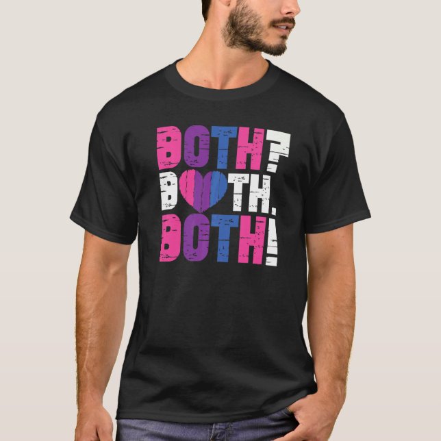 Bisexual Bi Pride Flag Both Both Both  1 T-Shirt (Front)