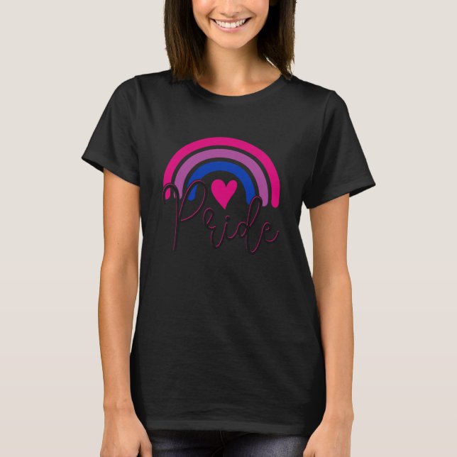 Bisexual Bi Pride Flag Colours Pride T-Shirt (Front)