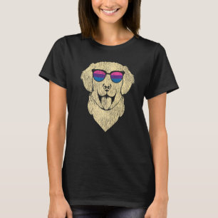 Bisexual Bi Pride Flag Golden Retriever Labrador S T-Shirt