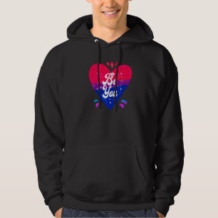 Bisexual Bi Pride Flag Heart Be You   Hoodie