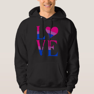 Bisexual Bi Pride Flag Love Support Men Women Boys Hoodie