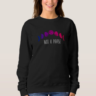 Bisexual Bi Pride Flag Moon Not A Phase Sweatshirt