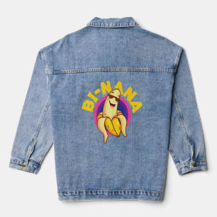 Bisexual Bi Pride Flag Pun Banana Bi Nana Denim Jacket