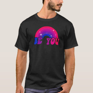 Bisexual Bi Pride Flag Rainbow Be You   T-Shirt