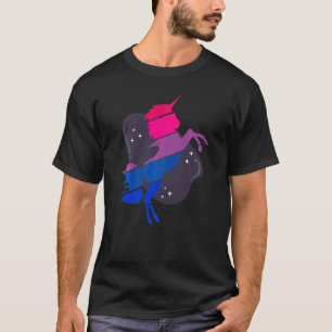 Bisexual Bi Pride Flag Unicorn T-Shirt