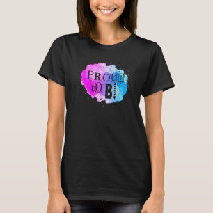 Bisexual Bi Pride Flag Watercolor Proud To Bi T-Shirt