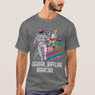 Bisexual Bipolar Biracial Rainbow Pride Bisexualit T-Shirt
