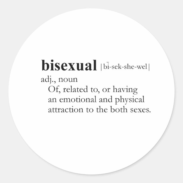 BISEXUAL CLASSIC ROUND STICKER (Front)