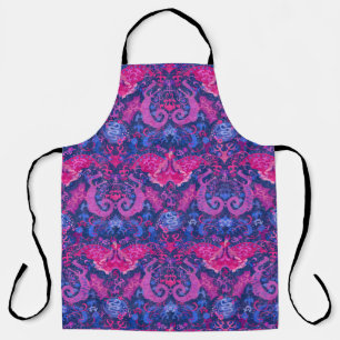 Bisexual Dragon Damask - Bi Pride Flag Colours Apron