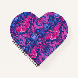 Bisexual Dragon Damask - Bi Pride Flag Colours Notebook
