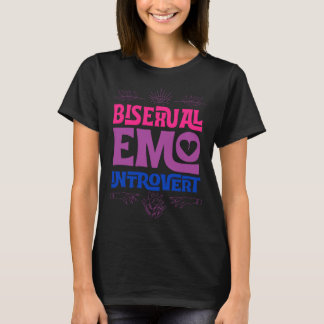 Bisexual Emo Introvert Pride Trendy Mystic Teen Go T-Shirt