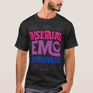 Bisexual Emo Introvert Pride Trendy Mystic Teen Go T-Shirt