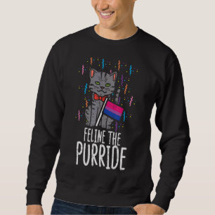 Bisexual Flag Cat Purride Bi Pride Month Lgbtq All Sweatshirt