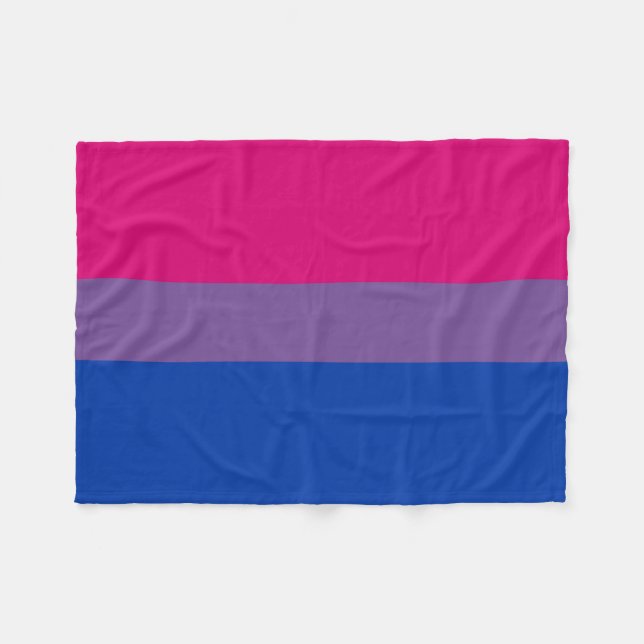 Bisexual flag fleece blanket (Front (Horizontal))