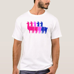 Bisexual Flag Llamas Gay Pride Lgbtq T-Shirt