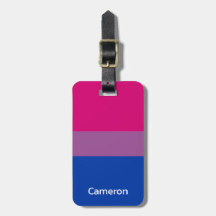 Bisexual Flag Personalised Luggage Tag