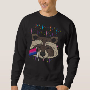 Bisexual Flag Racoon Pride Month Lgbtq Ally Lgbt Sweatshirt