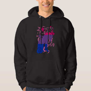 Bisexual Fox Flower Bi Pride Bisexuality LGBTQ Bis Hoodie