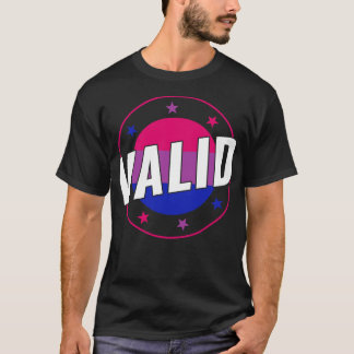 Bisexual Funny Valid Bi Pride Bisexuality T-Shirt