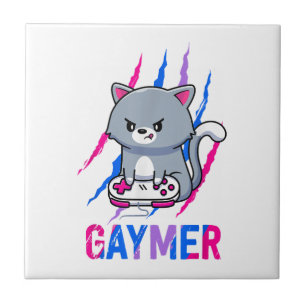 Bisexual Gaymer Geek Pride LGBT Video Game Lovers Ceramic Tile