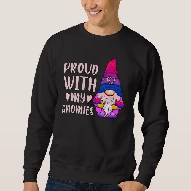 Bisexual Gnome LGBT Pride Bi Colours Sweatshirt (Front)