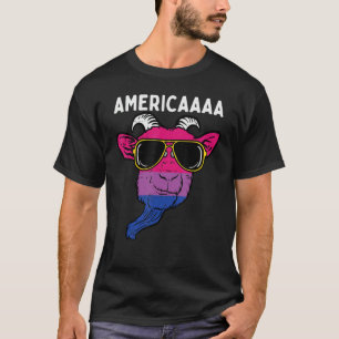 Bisexual Goat America Fun Bi Pride Flag Lgbtq Men T-Shirt